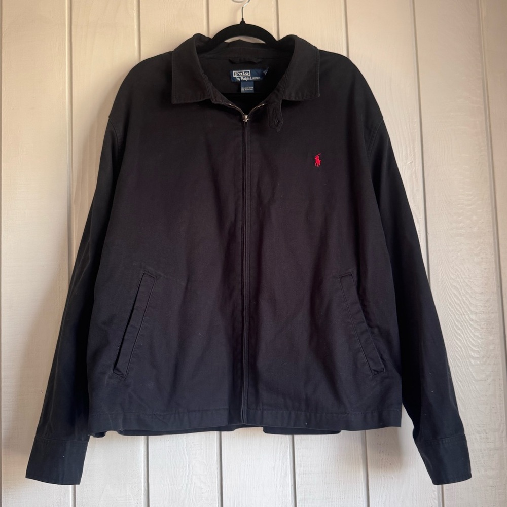 Vintage Polo Ralph Lauren Black Bomber Jacket